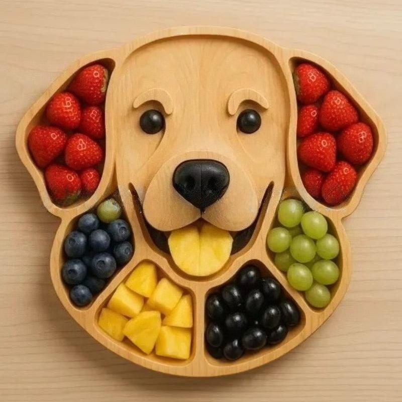 Dog Themed Charcuterie Platter Party Home Fruit Dish Storage Dish Divided Food Dish Home Desktop Decoration Dish Fun Dog Dish
