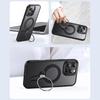 Für iPhone 16 Pro Handyhülle Ständer Matte Rückseite Kompatibel mit MagSafe