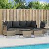 VidaXL Garden Lounge Set 5 Pcs with Light Grey Cushions Wicker, Outdoor Sofa Set, Garden Furniture, 3261550