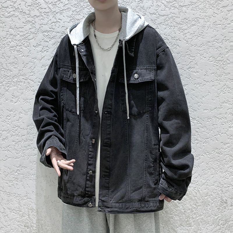 

Осенняя куртка из денима с капюшоном, мужская модная уличная мужская куртка и пальто, мужская ковбойская одежда, мужской M-4XL 4XL