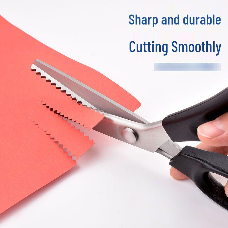 

2025 Wavy Pinking Shears: Lace Craft, No-Sew Zigzag, Overlock, and Fabric Scissors