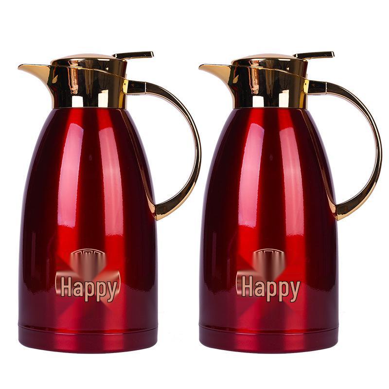 304 Stainless Steel Red Wedding Thermos Flask Pair