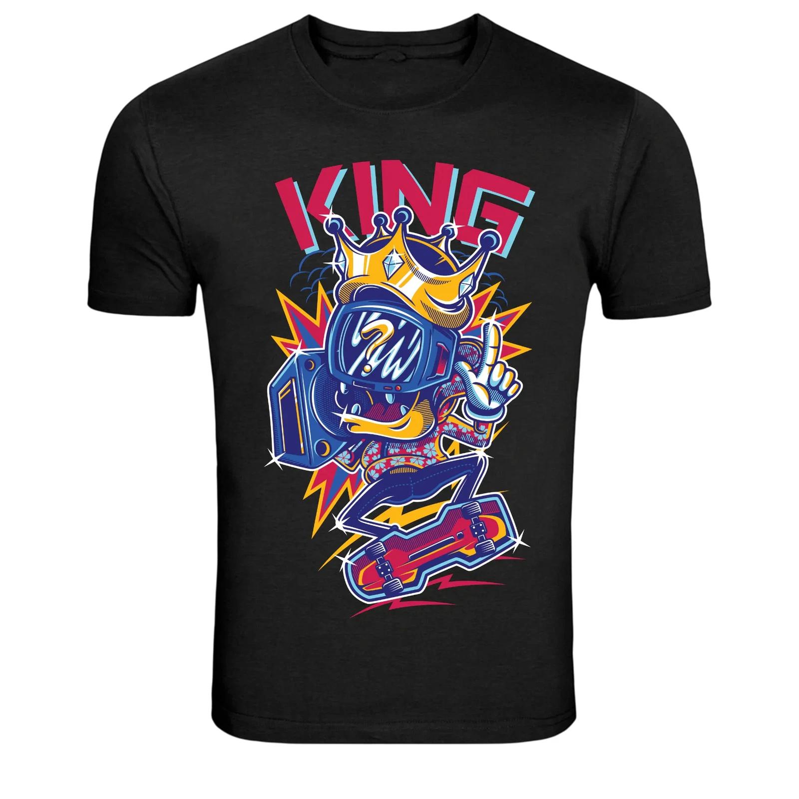 King Crown TV Head Skate Graphic T-Shirt XL