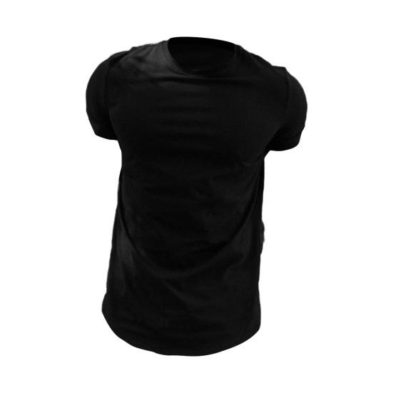 Men Sport Top Round Neck Thin Sweat Absorption Quick-drying Short Sleeve Solid Color Basketball Training Fitness Workout T-shirt