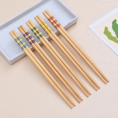 Pabei 24cm Rutschfeste Bambus-Essstäbchen, 30 Paar