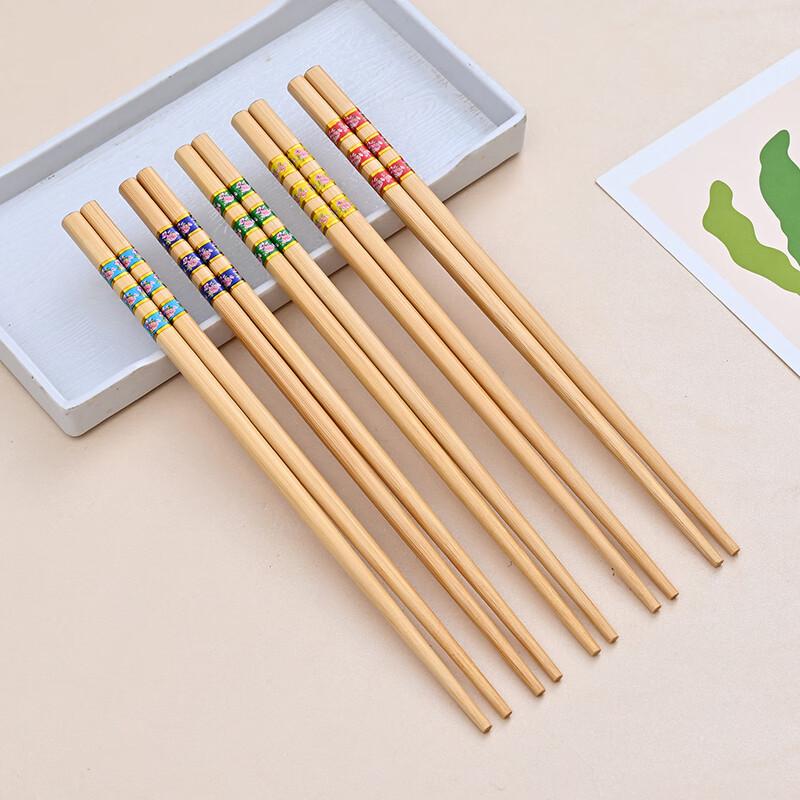 Pabei 24cm Non-slip Bamboo Chopsticks, 30 Pairs