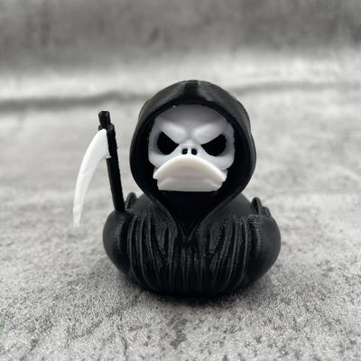 Grim Reaper Gothic Duck - Garage Kit, Unique Gothic Gifts and Collectibles, Novelty Decorations, Dark Satan Evil Duck Figurine for Desk Home Decor
