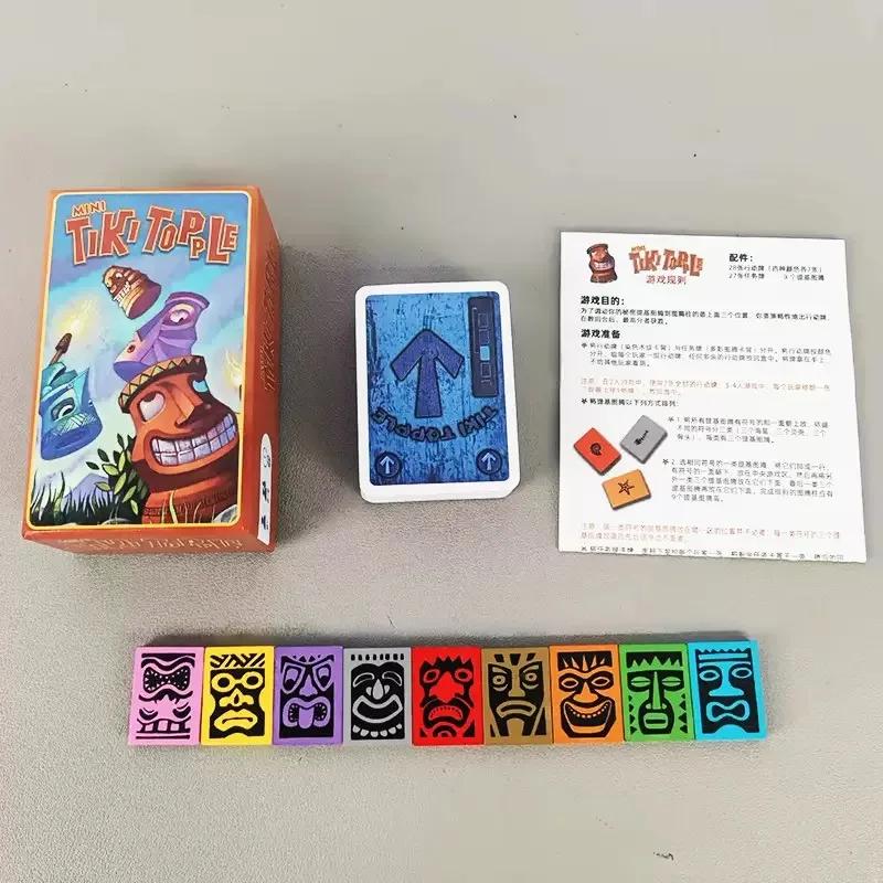 Chinese English Version Tiki Topple Board Game Card Strategy Fun Party Game 2-4 People