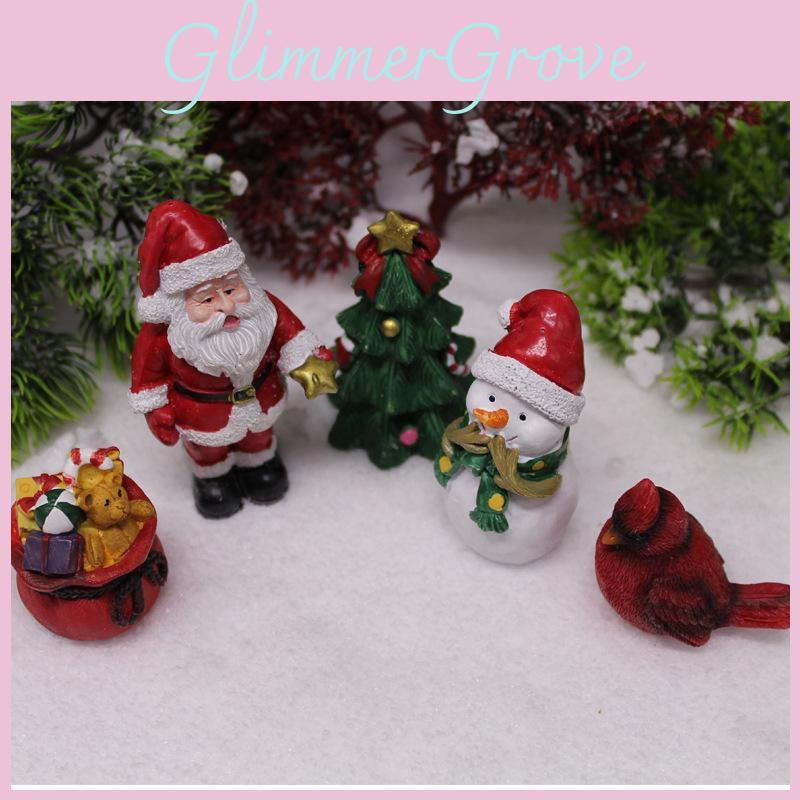 Claus Christmas Santa Tree Gift Bag With Snowman Resin Crafts For Festive Decor