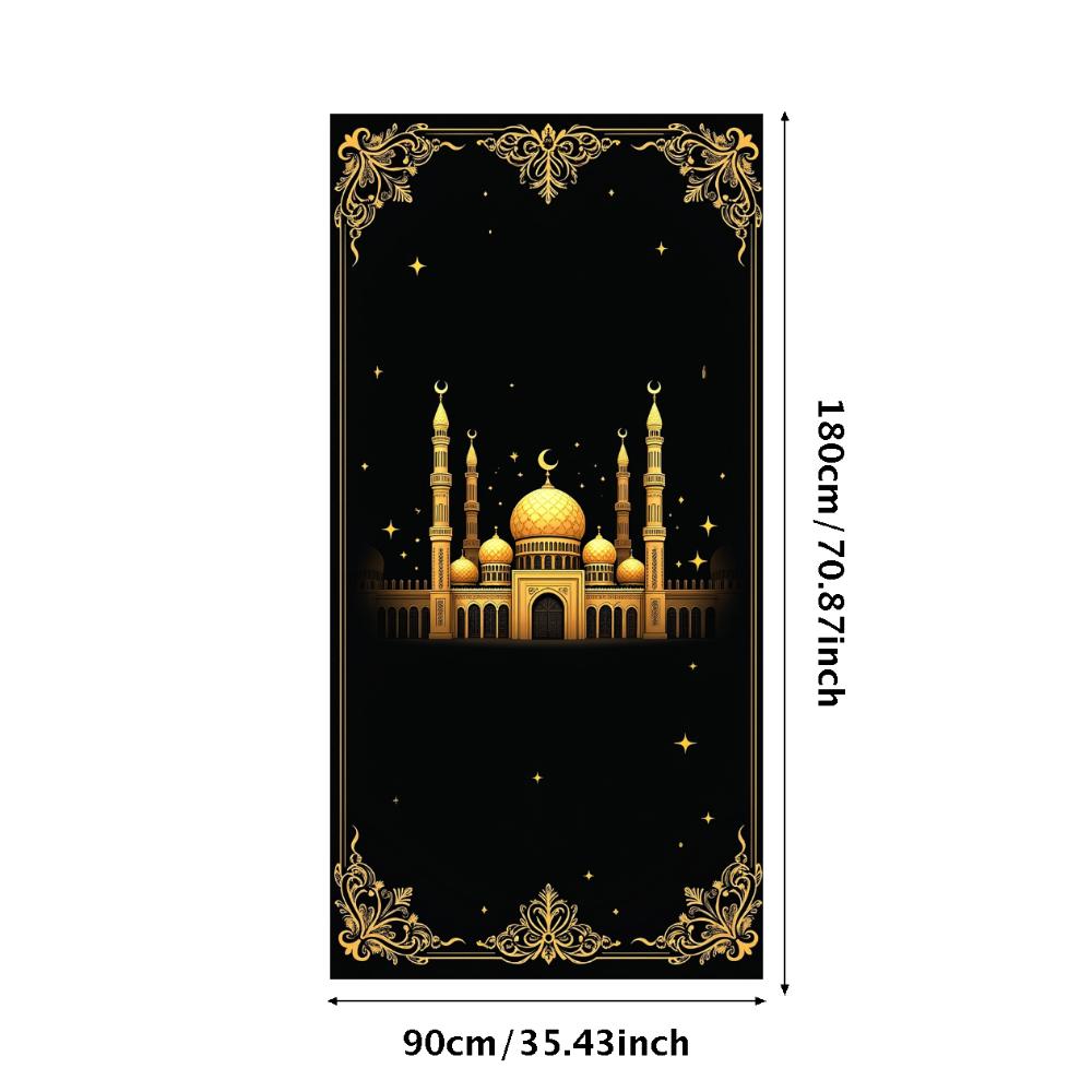 Islamic Mosque Large Tapestry for Ramadan Eid Mubarak Prayer Backdrop Curtains Wall Hanging Decor Muslim Scenic Banner