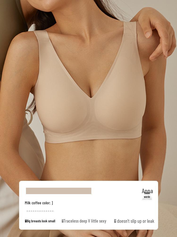 

Бесшовный бюстгальтер без косточек с глубоким V-вырезом больших размеров: Размер чашки C-F, Минимизатор для большой груди с боковой поддержкой против провисания L (75F 80C 80D 80E)