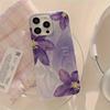 Purple Floral Patterned Phone Case For iPhone 17 16 Pro Max Cases iPhone 11 15 12 13 14 Pro Max X XS XR 7 8 Plus 17pro Max Cover