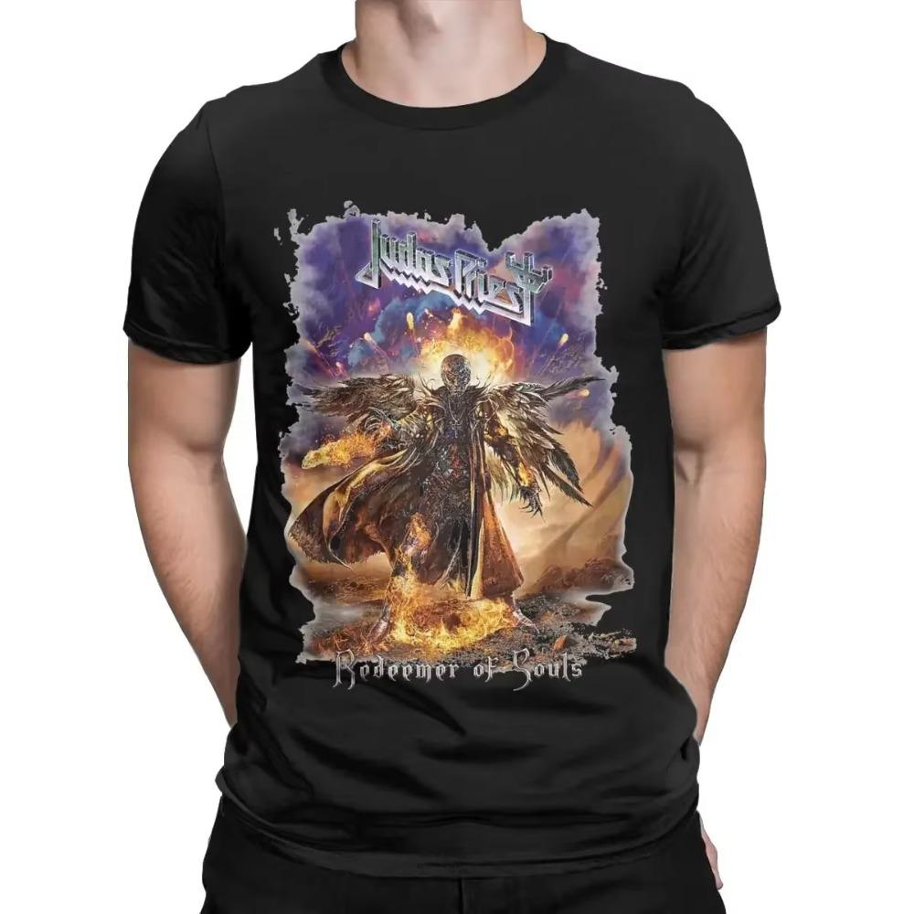 Men's T-Shirt Judas Priest Fashion 100% Cotton Tees Short Sleeve T Shirts Round Collar Clothing Graphic