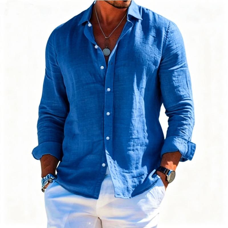 MGHR Moda Uomo Scollo a Polo Manica Lunga Autunno Inverno Camicie & Bluse Casual