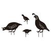 4x Bird Animal Statue Garden Decor Photographic Props Yard Stake Patio Iron Sculpture