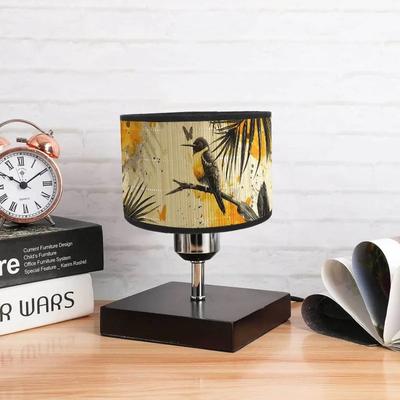Nordic 30cm LampShades Vintage Bamboo Lamp Cover Floral Birds Pattern Table Floor Lamps Pendant Light Cafe Home Homestay Decor
