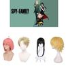 Impresionante Cosplay de Anime Spy×family Cabello Anya Yor Forger Loid Peluca Negra Rosa Fiesta