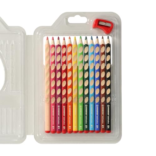 STABILO Easy Graph Kit, 2B Easy Color Pencil Set for Right-Handed Artists (LP0074-332-12)