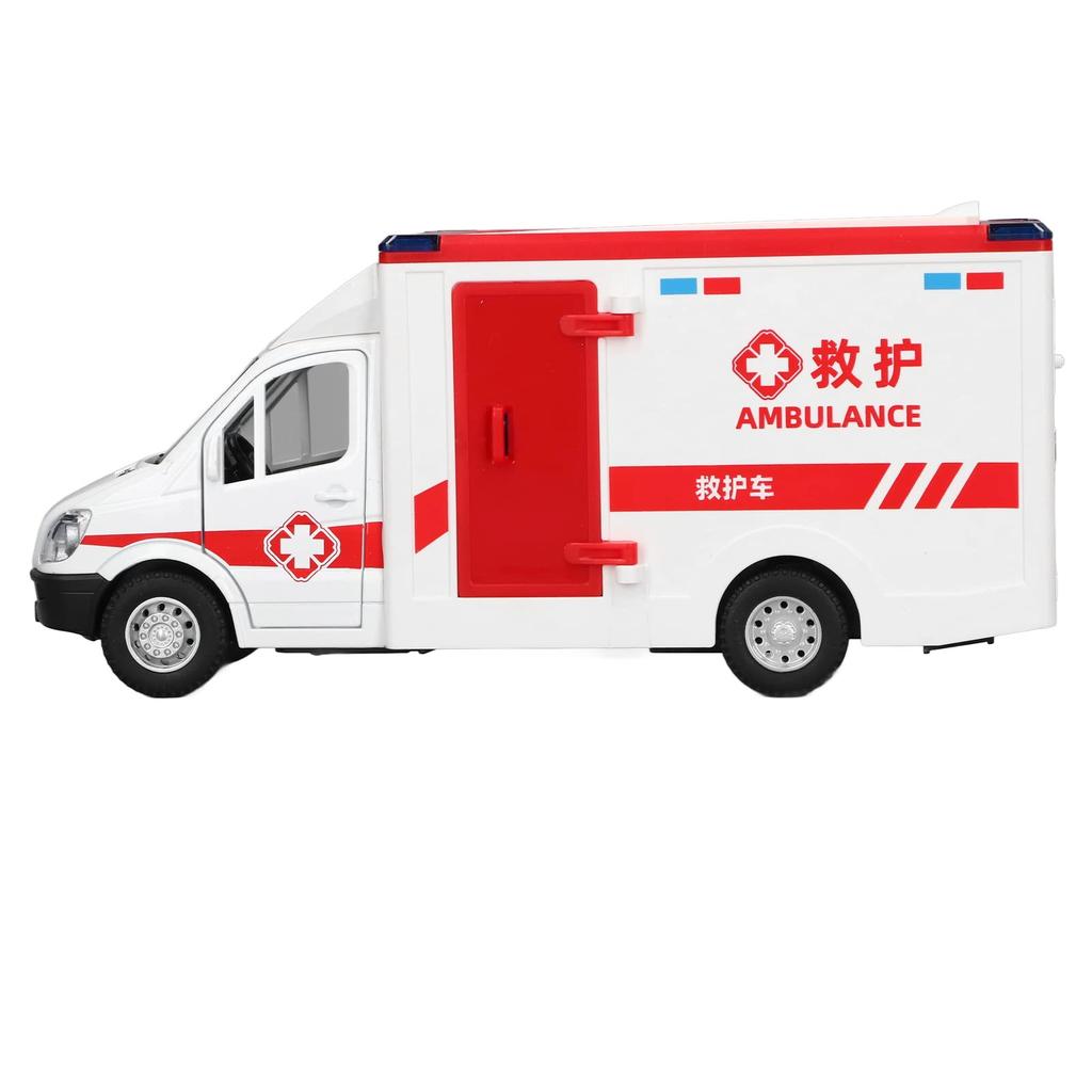 Ambulance Toy Rescue Ambulance Friction Powered Light and Sound Kids Toy Car Emergency Vehicle Push Pretend Play