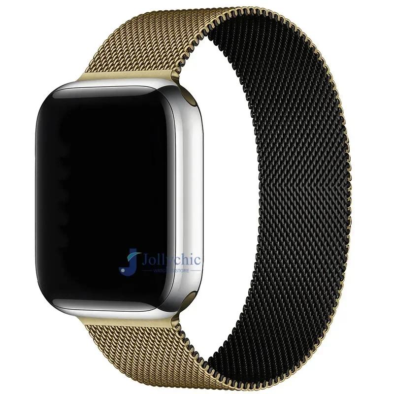 Magnetic Loop Strap For Apple watch Band 44mm 40mm 45mm 41mm 42mm 38mm Stainless Steel Bracelet iWatch Series Ultra 9 8 SE 7 6 5