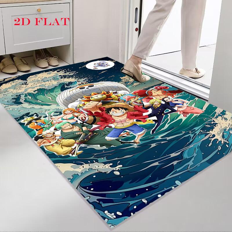 Cute Anime Pink Top Hat Print Carpet Printing Suitable For All Seasons Protective Pad Room Doormat
