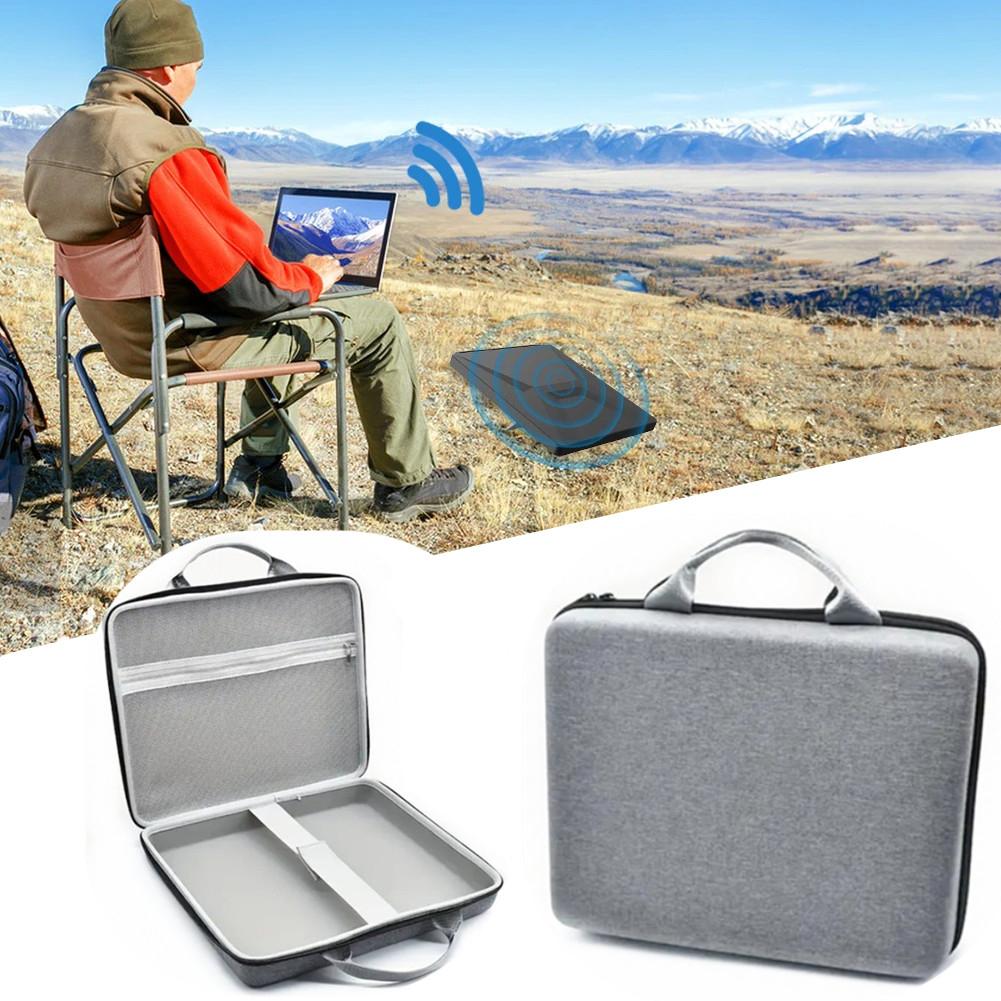 For Starlink Mini Router Storage Box with Mesh Pocket Outdoor Router Carry Case Shockproof Zippered Travel Case Gift for Friend