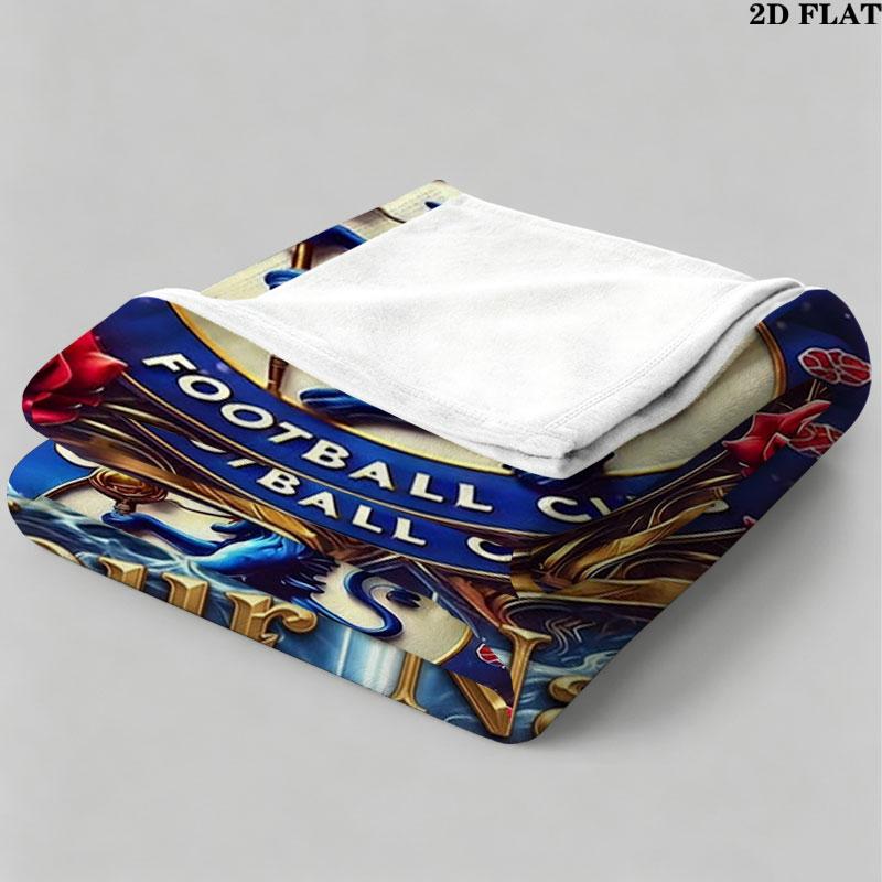 1PC Chelsea F Custom Name Patterned Flannel Blanket Suitable For All Seasons for Home Decor Warmth and Comfort Gifts Holiday Present