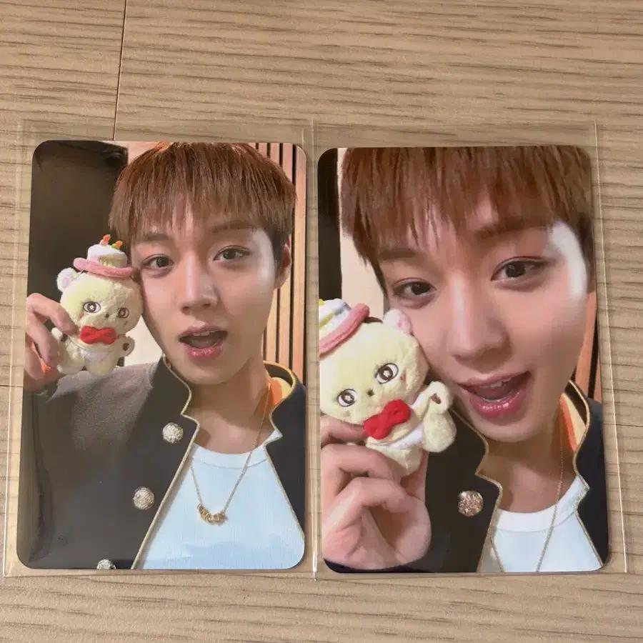 Park Ji-hoon Is Selling Two Types of Photo Cards for Over 50,000 Won Each.