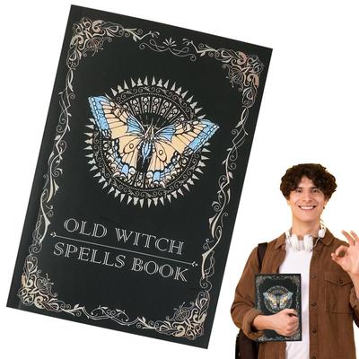 Spells Journal Antique Paper Notebook with Real Spells Witch Supplies Halloween Decor Vintage Journal Booklet for Christmas