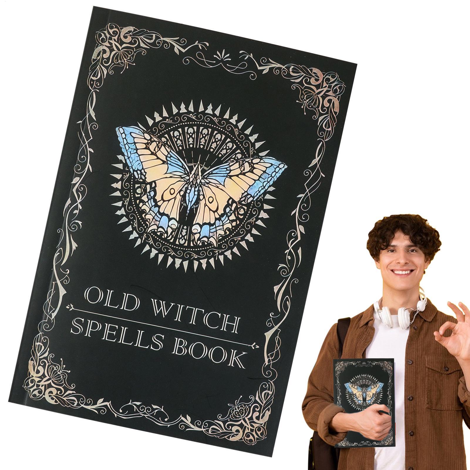 

Журнал заклинаний Блокнот из состаренной бумаги с настоящими заклинаниями Ведьминские принадлежности Хэллоуинский декор Винтажный журнал Книжечка для Рождества CHINA