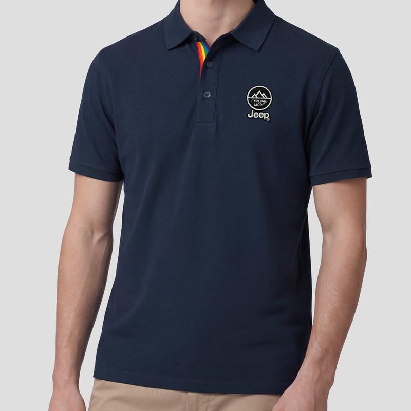Jeep Herren-Poloshirt mit kurzen Ärmeln aus Seidenmischung