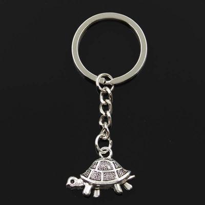 Fashion Tortoise Turtle Sea 19x27mm Pendant 30mm Key Ring Metal Chain   Men Car Gift Souvenirs Keychain