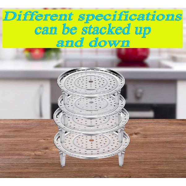 Mini Skater 1 Pack Stainless Steel Steamer Rack Stand Thicken Pressure Cooker Canning Racks with Detachable Legs for Stock Pot Steaming Tray Pans