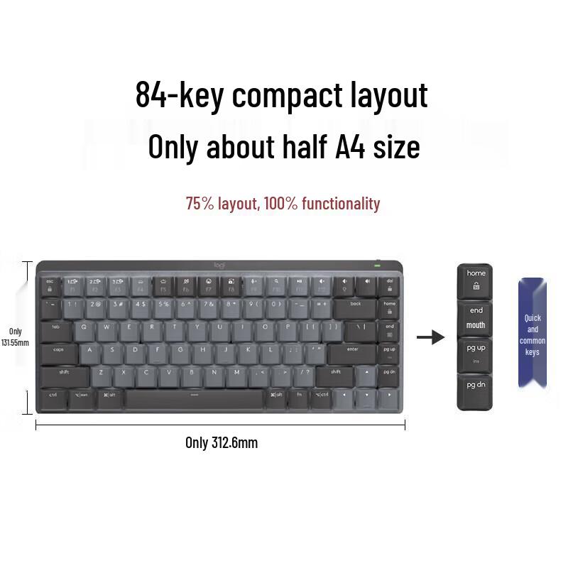 

Logitech MX Mechanical Mini 84-Key Wireless Keyboard