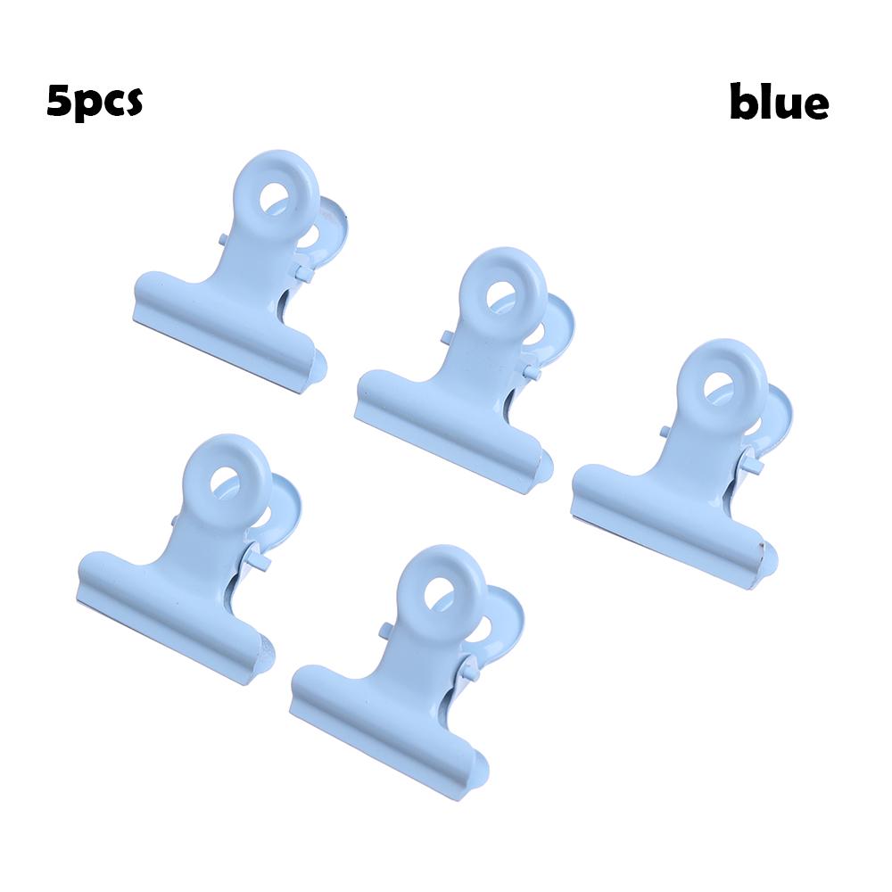 5PCS Cute Metal Clip Candly Color Metal Binder Clips Notebook Letter Paper Clip Office Clip
