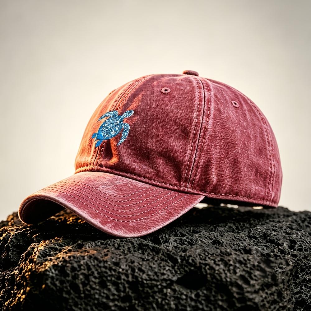 Blue Sea Turtle Pattern Stylish Baseball Cap for Outdoor  Daily Wear  Multiple Colors