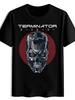 T-shirt Terminator Graphic - Red Glowing Eyes & Metallic Skull Design
