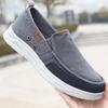 Lätta, halkfria slip-on-skor i canvas för män - Andningsbar mjuk sula för medelålders och äldre