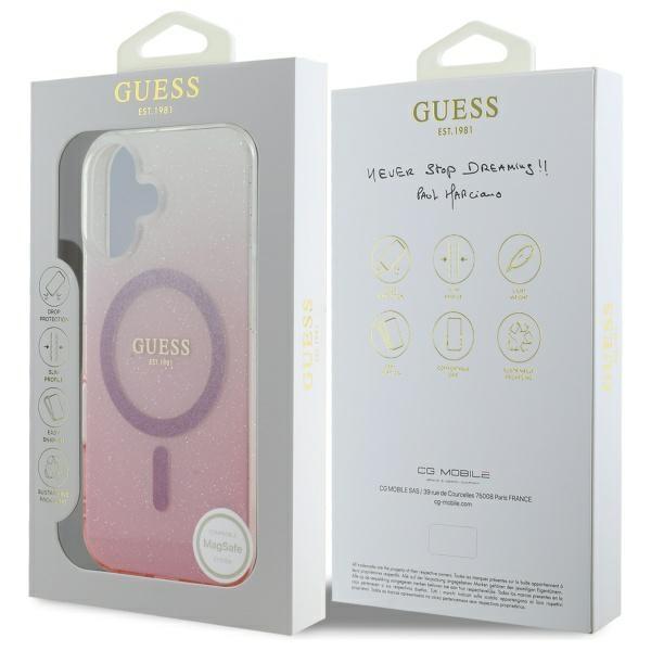 Guess Guhmp16Mhgrcelp Iphone 16 Plus6.7 Różowy/Pink Hardcase Iml Glitter Gradient Magsafe