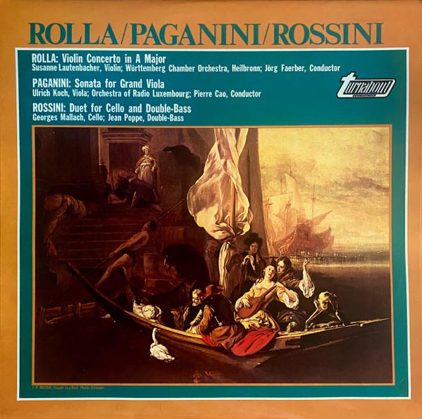 LP Record ALESSANDRO ROLLA  NICCOL PAGANINI  Violin Concerto In A Major  Sonata TV34606S Turnabout 1977 UK Classical Used
