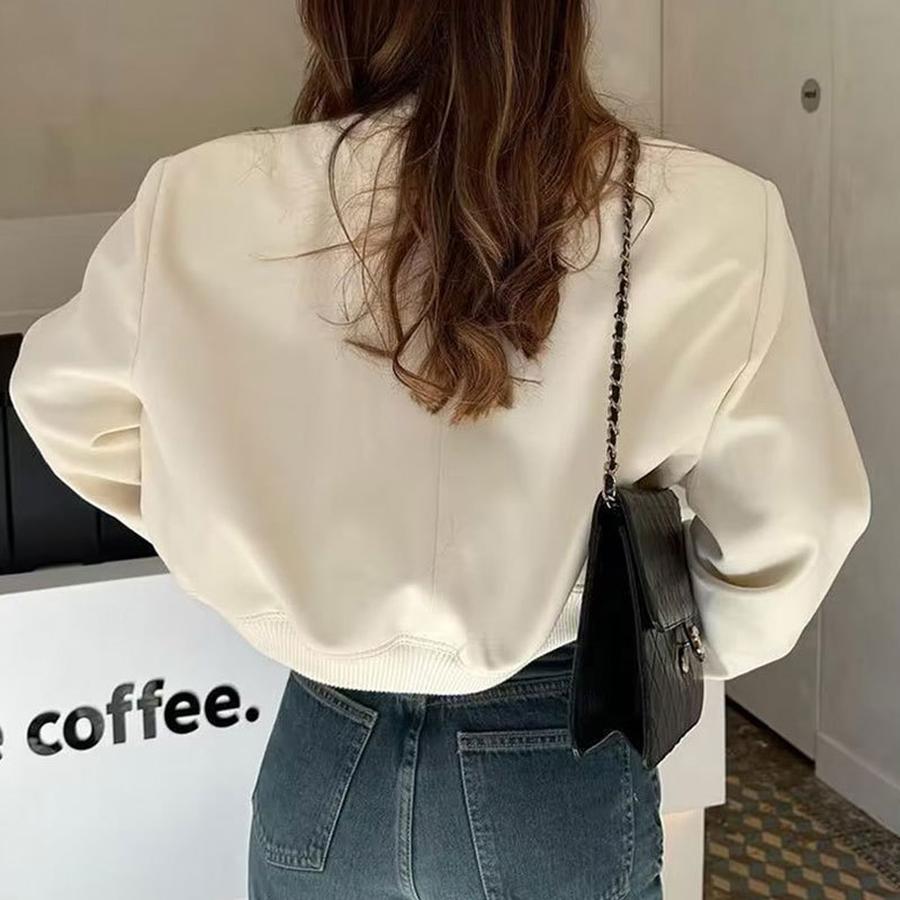 New Style Collar Coat with Large Pockets, Unisex Women's Jacket, Spring/Autumn Outerwear