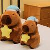 Moon Goodnight Capybara Doll Star Capybara Fluffty Doll Accompany Toy Capybara Plush Toy  Christmas