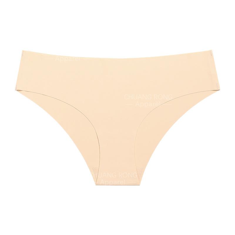 

Sexy breathable ice silk seamless women s underwear pure cotton crotch breathable low waist nude comfortable skin-friendly briefs XL