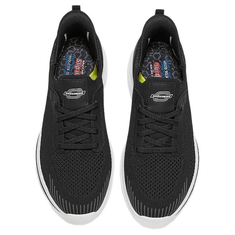 Skechers Street Wear Slip-On Shoes Comfortable Mesh Walking Shoes Casual Lifestyle Shoes Men Sneaker Black 211086-BKW