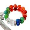 Large Grain Natural White Crystal Chalcedony Green Chalcedony Red Chalcedony Design Bracelet Bracelet