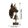 Vintage Dinner Bell Outdoor Decorative Dog Head Shape Door Bell Vintage Farmhouse Doorbell for Front Door Garden Sheds Cottage
