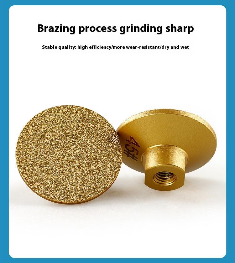 2 Inch Angle Grinder Flat Grinding Head For Stone Marble Quartz Stone Ceramic Tile Trimming Joints Polishing, Sanding Pads