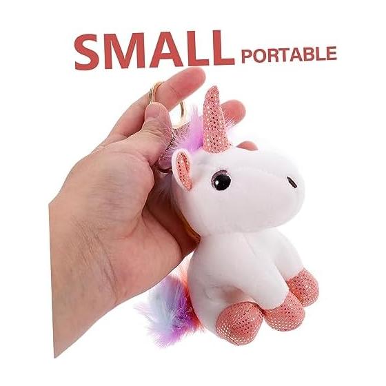 [STOBOK] Adorable Keyring Chucky Plush Doll Stuffed Animal Figure Pony Doll Unicorn Keyring Keychain Unicorn Key Chain Handbag Stitch Hanging