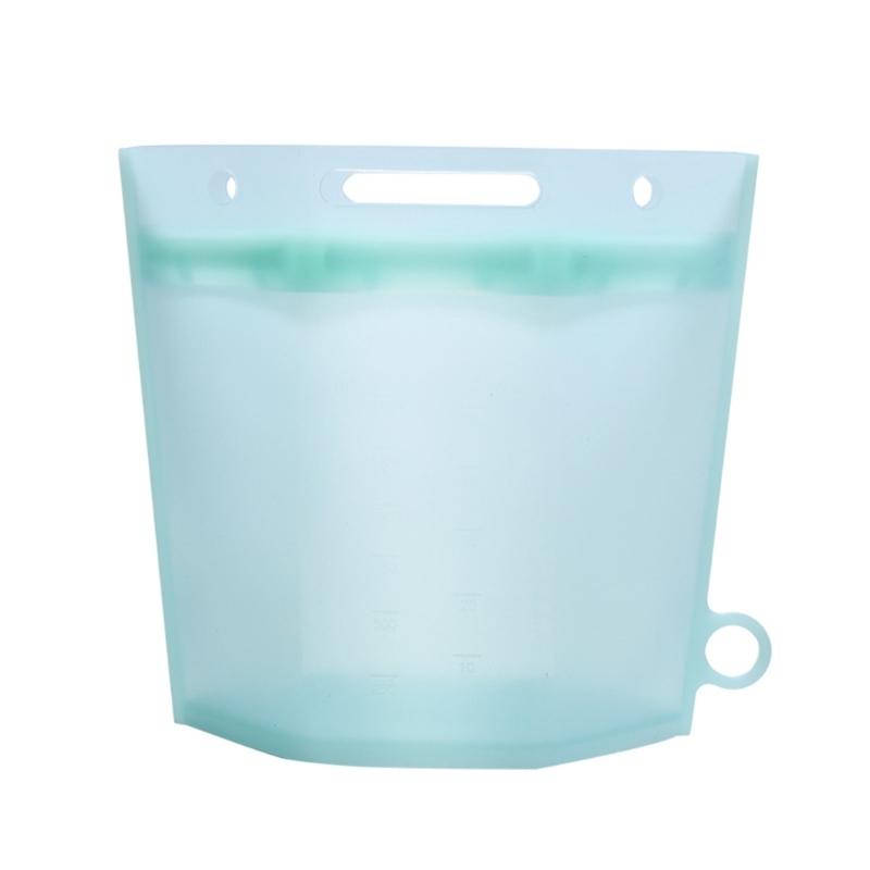 Silicone ZipLock Storage Bags Food Grade Silicone Reusable Bag Leak Proof Reusable Food Storage Bags Pack Leakproof for Kitchen