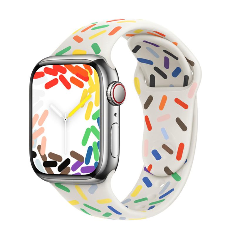Pride Edition Strap For Apple Watch Band 44mm 45mm 40mm 38mm 42mm 44 MM Rubber Belt Bracelet iWatch Series SE 3 4 5 6 7 8 Ultra 49mm